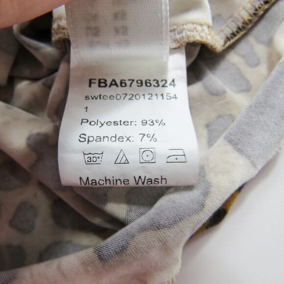 Shein Leopard Print Tie Front Cute Crop Top XS - Picture 5 of 6